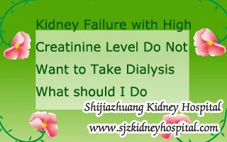 Kidney Failure with High Creatinine Level Do Not Want to Take Dialysis What should I Do