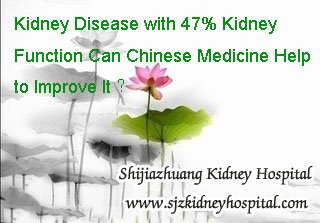 Kidney Disease with 47% Kidney Function Can Chinese Medicine Help to Improve It