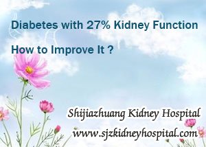 Diabetes with 27% Kidney Function How to Improve It