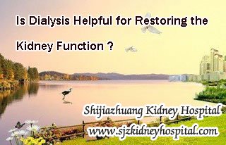 Is Dialysis Helpful for Restoring the Kidney Function
