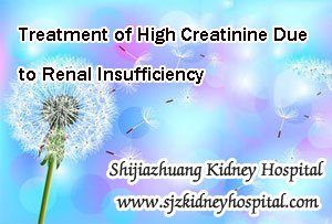 Treatment of High Creatinine Due to Renal Insufficiency