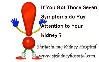 If You Got Those Seven Symptoms do Pay Attention to Your Kidney