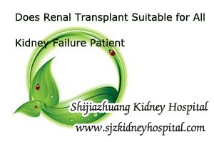 Does Renal Transplant Suitable for All Kidney Failure Patient