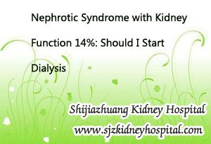 Nephrotic Syndrome with Kidney Function 14%: Should I Start Dialysis