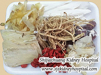 Chinese herbal therapy, creatinine 3.37, dialysis